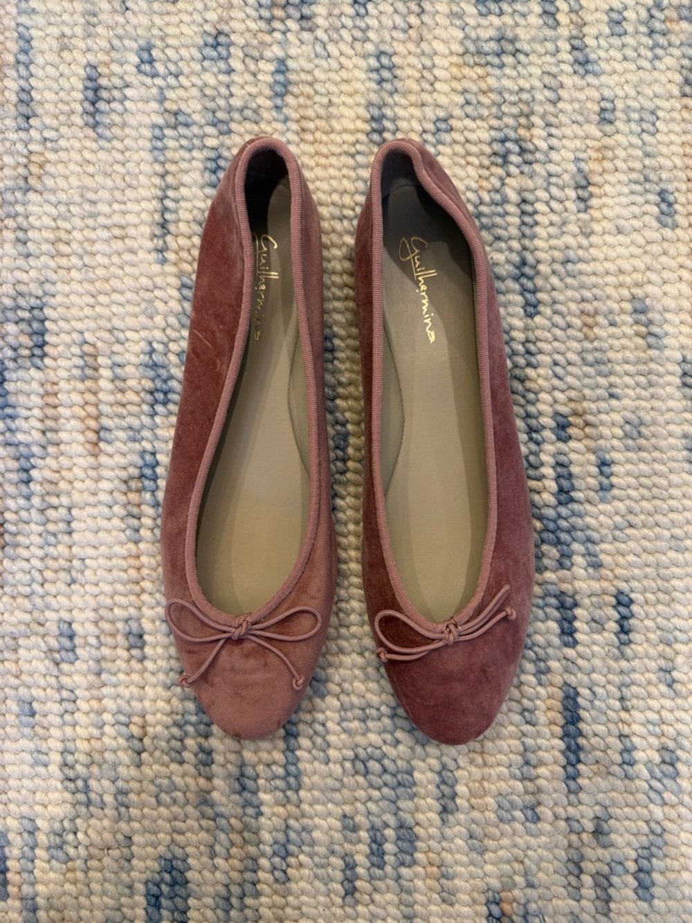 Guilhermina Mauve Velvet Ballet Flats